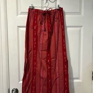 Red Striped Women's Skirt
